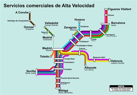 mapa estilo metro de la alta velocidad en españa ingeniería en la red