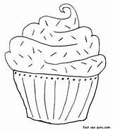 Coloring Muffin Cake Printable Birthday Blueberry Pages Kids Muffins Adults Popular Print Coloringhome sketch template