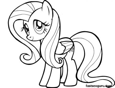 printable   pony friendship  magic fluttershy coloring pages
