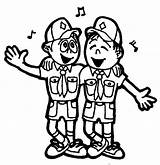 Coloring Boy Scouts Pages Singing Together Scout Color Print Singers Getcolorings Printable Button Using Grab Otherwise Easy Kids Size sketch template