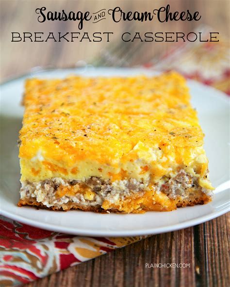 Sausage And Cream Cheese Breakfast Casserole The Yellow Pine Times
