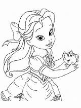 Princess Coloring Baby Pages Printable Color sketch template