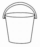 Bucket Clipart Outline Printable Drawing Beach Pail Coloring Template Pages Templates Clip Filler Large Sand Buckets Water Kids Sketch Cliparts sketch template