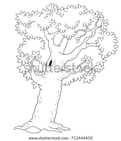 treehouse hand drawn vector illustration stock vector