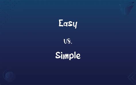 easy  simple   difference