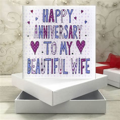 Personalised Wife Anniversary Book Card By Claire Sowden Design