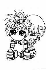 Chibi Couple Cute Drawing Anime Outlined Sketches Getdrawings Deviantart sketch template