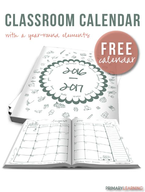 printable classroom calendar