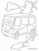 Van Coloring Pages Hippie Sketch Paintingvalley sketch template