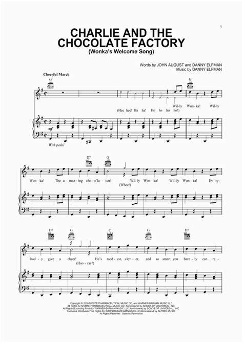 wonka s welcome song piano sheet music onlinepianist