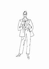 Anzug Ausdrucken Ausmalbild Topmodel sketch template