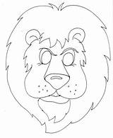 Lion Mask Coloring Comment First sketch template