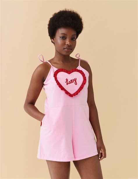 lazy oaf stole  heart romper lazy oaf fitted romper rompers