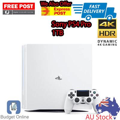 white sony playstation ps pro tb white console australian stock  console ebay