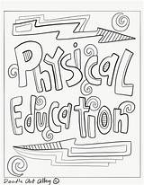 Coloring Cover Physical Education Pages Subject Health sketch template