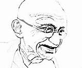 Gandhi Mahatma Sketches Drawing Drawings Sketch Getdrawings sketch template