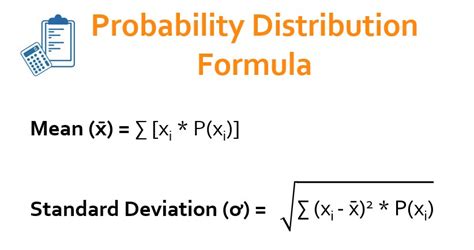 probability distribution formula examples  excel template