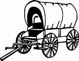 Wagon Covered Western Cowboy Clipart Trail Oregon Stagecoach Chuckwagon Clip Decal Drawing Horse Stage Line Cliparts Coloring Wagons Decals Pages sketch template