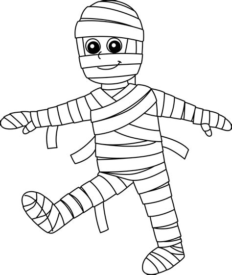 halloween mummy coloring page