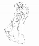 Coloring Pages Princess Disney Giselle Character Cartoon sketch template