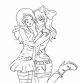Coloring Anime Friends Friend Girl Pages Easy Drawing Quotes Lineart Nc Drawings Manga Getdrawings Deviantart Two Quotesgram School Getcoloringpages Group sketch template