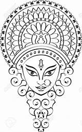 Durga Goddess Maa Hindu Outline Puja Madhubani Creative Sketches 123rf Photogra Pinger Ganesha Ayanna sketch template