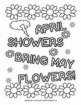 Coloring April Pages Showers Print Sheet Printable Flowers Bring Kids Easter Printables Sheets Pdf Color Crosswords Number Getdrawings Calendar Getcolorings sketch template