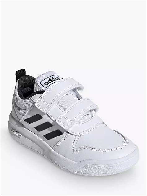 adidas childrens tensaur riptape running shoes cloud whitecore black  john lewis partners