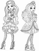 Coloring Ever After High Pages Raven Apple Queen Printable Sheet Print sketch template