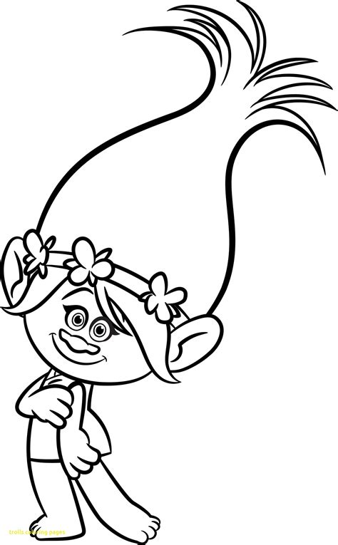 trolls coloring pages branch  getdrawings
