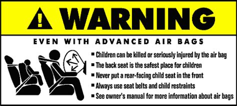 safety labels mercury warning fan ac airbag attention stickers