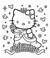 Kitty Coloring Hello Princess Pages Girls Printable Cat Kids Color Getcolorings Bubakids Unique sketch template