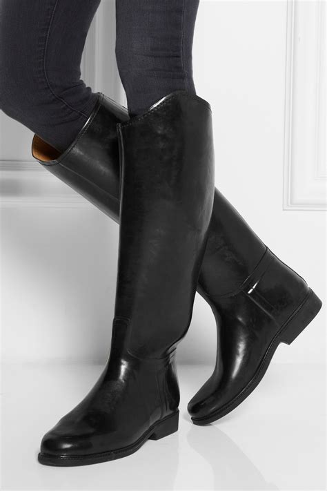 Le Chameau Alezan Leather Lined Rubber Riding Boots In