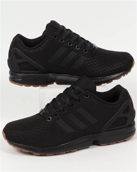 adidas zx flux trainers blackblackgumoriginalsshoessneakersrunner