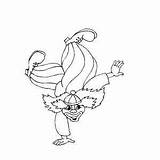 Clown Acrobat Standing Hand Circus Coloring sketch template