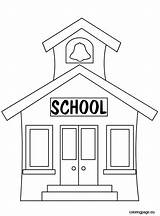School House Coloring Back Pages Patterns Wood Cut Drawing Printable Building Applique Kids Outline Colouring Printables Preschool Embroidery Old Open sketch template