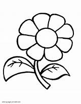 Easy Flower Drawing Kids Flowers Draw Coloring Pages Getdrawings sketch template