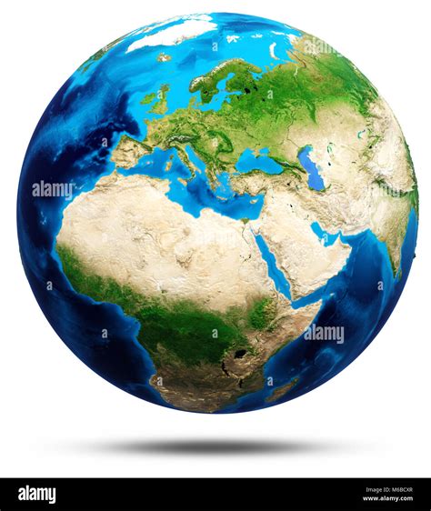 world globe real relief  rendering stock photo alamy