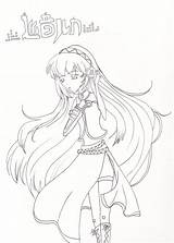 Coloring Luka Vocaloid Line Manga Deviantart Anime sketch template