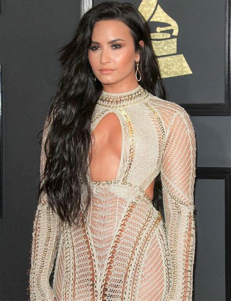 demi lovato pussy seen at the 59th grammy awards scandal planet