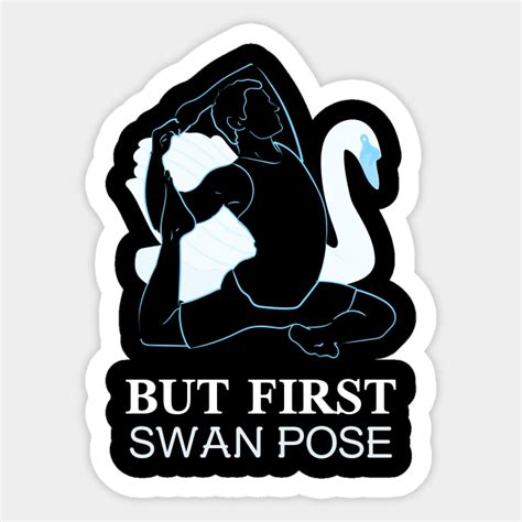 yoga swan pose yoga pose sticker teepublic