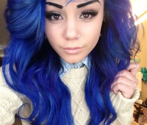 cool hairstyle  dark blue curly hair tumblr