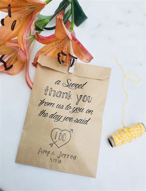 sweet   wedding favor bags salted design studio