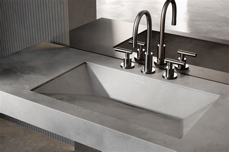 nuance studio innovative  counter rectangular concrete wash basins