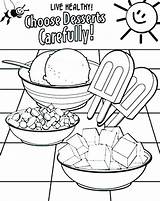 Healthy Coloring Pages Food Body Grains Printable Getcolorings Drawing Foods Pag Getdrawings Color sketch template