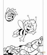 Coloring Maya Pages Willy Flying Drawing sketch template