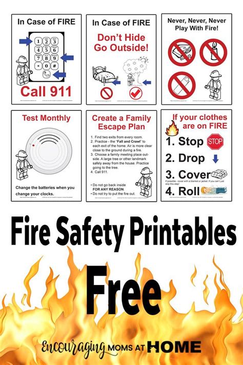 fire safety  kids   printable  lego theme fire safety