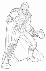 Thor Coloring Pages Ragnarok Getdrawings Face sketch template