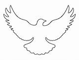 Dove Flying Spirit Holy Pattern Outline Printable Template Bird Patternuniverse Peace Templates Drawing Stencils Patterns Cut Pentecost Craft Crafts Use sketch template