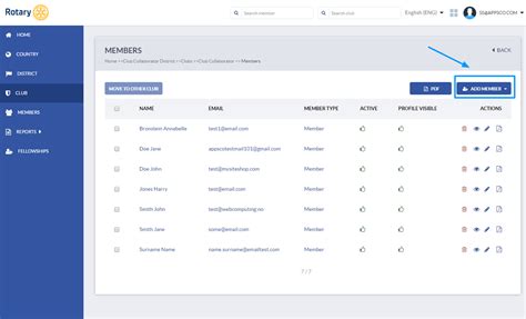 manage  member profile club collaborator software